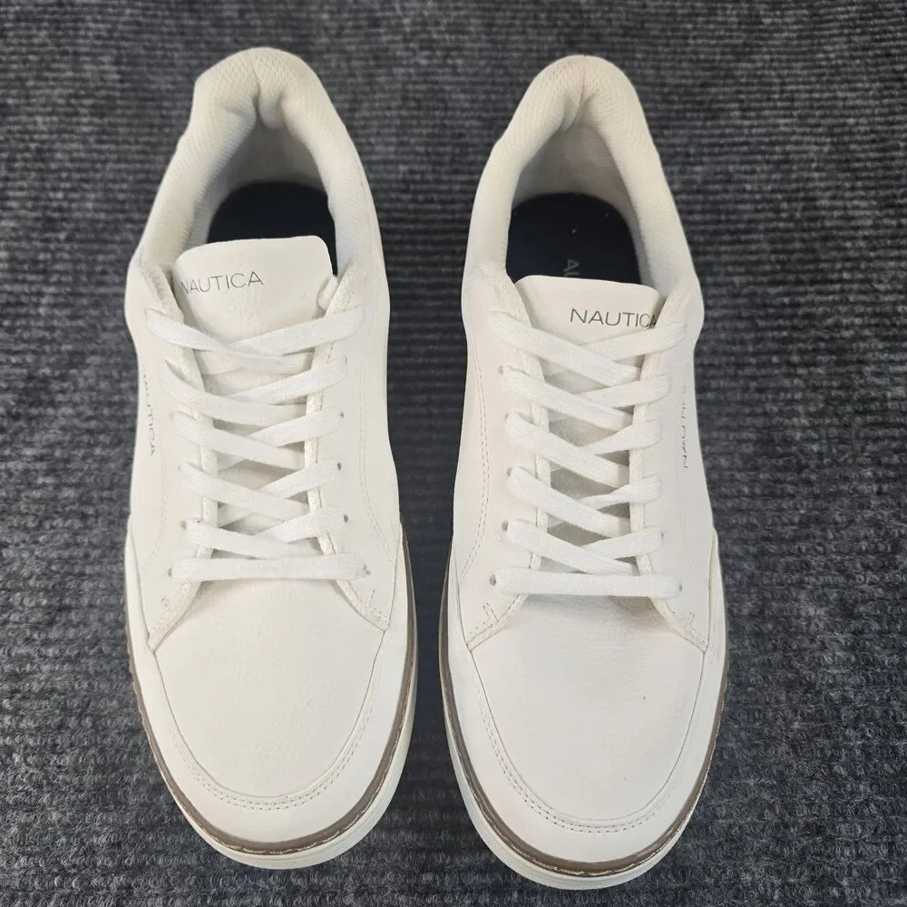 Nautica Jaro Shoes Mens Size 10.5 White Casual Synthetic Nautical Sneakers